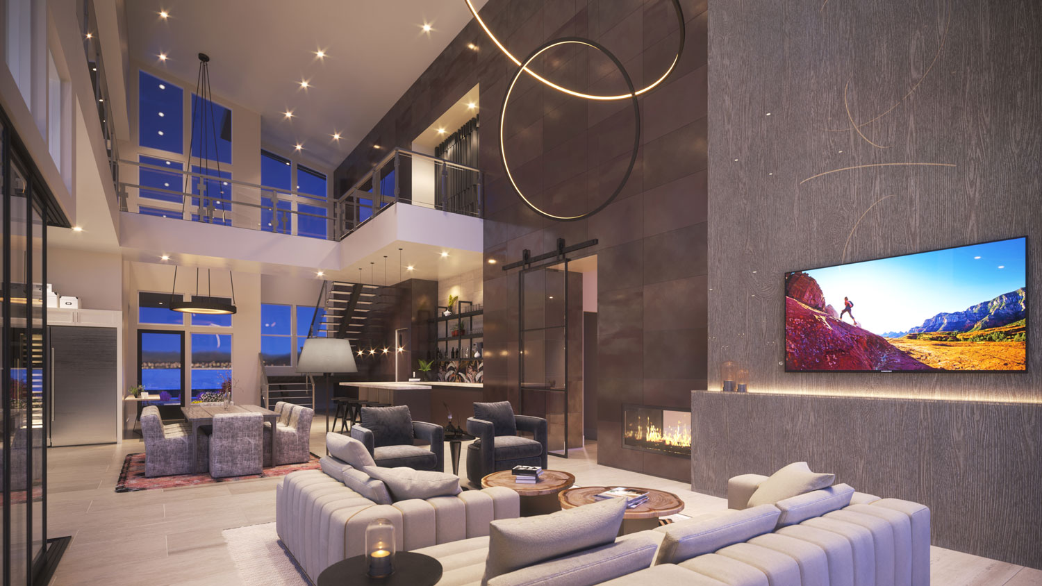 Toll Brothers - Mesa Ridge Sky View Interior Rendering